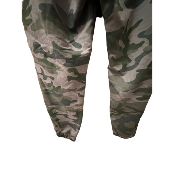 Gap Camo Jogger Pants M - Green & Grey Camo Print Drawstring Waist Elastic Cuffs - Picture 7 of 7